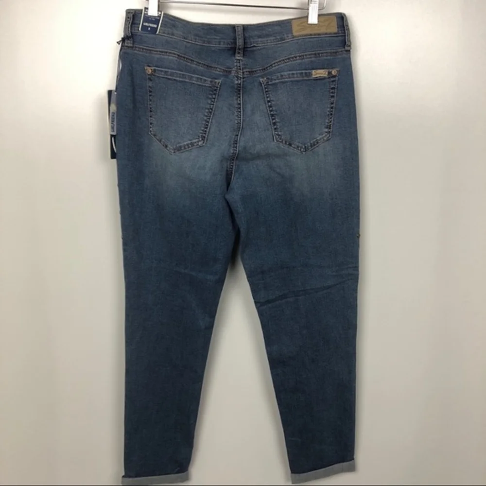 Seven7 Girlfriend Studded Rhinestone Stars Jeans Women's SZ 8 NEW High Rise